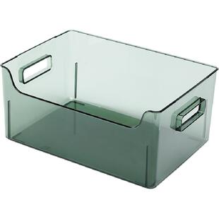 美丽雅桌面收纳筐透明书桌文具书本整理箱大容量宿舍办公室文件盒