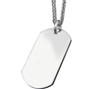AH7军牌项链DIY个性定制男士铭牌挂件钛钢吊坠士兵身份牌二战大兵
