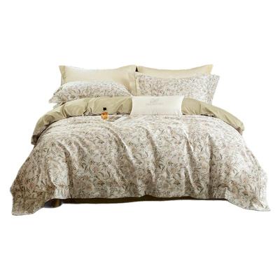 水星家纺120支双股长绒棉四件套A类全棉贡缎套件床上用品25年新品