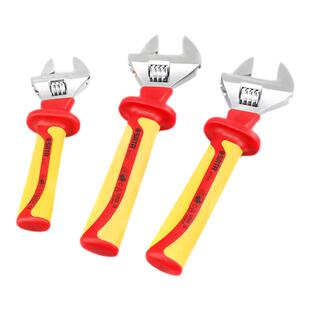 世达绝缘活动扳手VDE耐高压活扳手8/10/12寸电工专用工具防电扳子