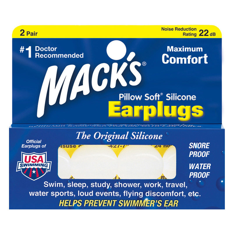 美国mack's硅胶树脂专业密封游泳防水耳塞洗澡潜水冲浪成人小孩