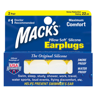 美国mack's硅胶树脂专业密封游泳防水耳塞洗澡潜水冲浪成人小孩