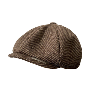 浴血黑帮剃刀党帽子秋冬黑色八角帽男英伦复古报童帽画家帽