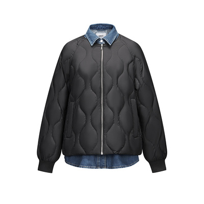 商场同款羽绒森马假两件