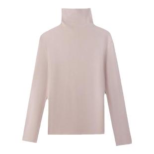 Outlets品牌折扣 卡恩希秋装新款 纯色德绒高领裸感风打底衫T恤女