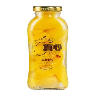 真心水果罐头新鲜黄桃水果罐头对开248g*1瓶自制冰点水果捞即食