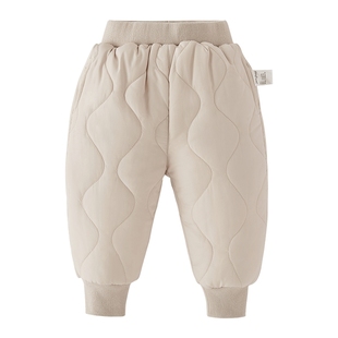 [锁温]儿童棉裤女童加绒裤子男童宝宝加厚秋冬保暖外穿新款束腿裤