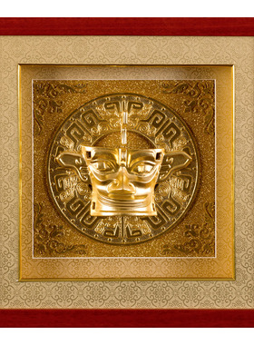 三星堆文创纪念品客厅金箔摆件