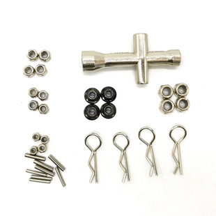 RC模型轮胎套筒 车壳R插销 结合器定位插销 轮胎防松螺母易丢小件