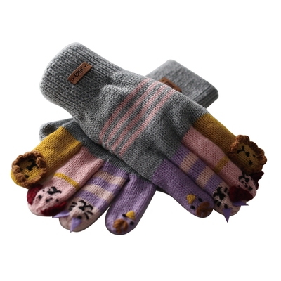 手工缝制保暖针织手套立体高级感