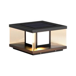 太阳能柱头灯户外防水庭院简约现代别墅灯围墙大门院子围栏柱子灯