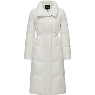 【鹅绒】波司登冬季女长款新中式厚羽绒服翻领气质显瘦优雅保暖