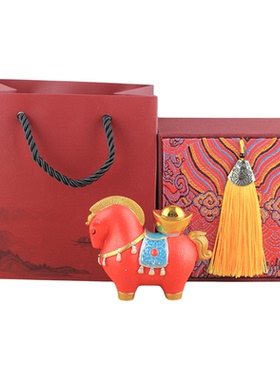 新中式国潮马可旋转家居摆件感小众办公室工位桌手工装饰品