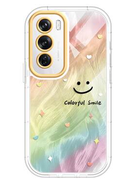 适用opporeno12手机壳女款reno11保护套10硅胶pro全包k12防摔a97透明reno彩虹高级oppo超好看真我12新款a96软