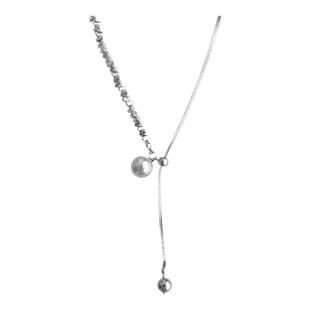 轻奢小众碎银形珍珠项链女2025新款爆款小众网红锁骨链可调节颈链