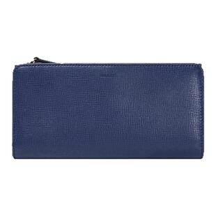 Bally/巴利女士十字纹牛皮长款手拿钱包多卡位通勤拉链皮夹301596