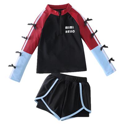 【浪花小运动员】保守分体泳装