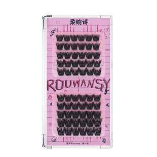 柔婉诗新品 亚裔辣妹D翘芭比大翘度御姐欧美分段浓密款单簇假睫毛