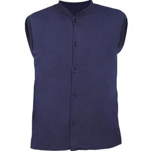 中老年丝绵男马甲爸爸桑蚕丝保暖背心爷爷内穿加厚马夹纯色宽松衣