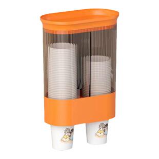 一次性杯子架自动取杯器免打孔壁挂式防尘纸杯架饮水机家用收纳架