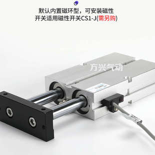 10X15X20X30X40X50X60X80X100 小型气动TDA双杆双轴气缸TN25