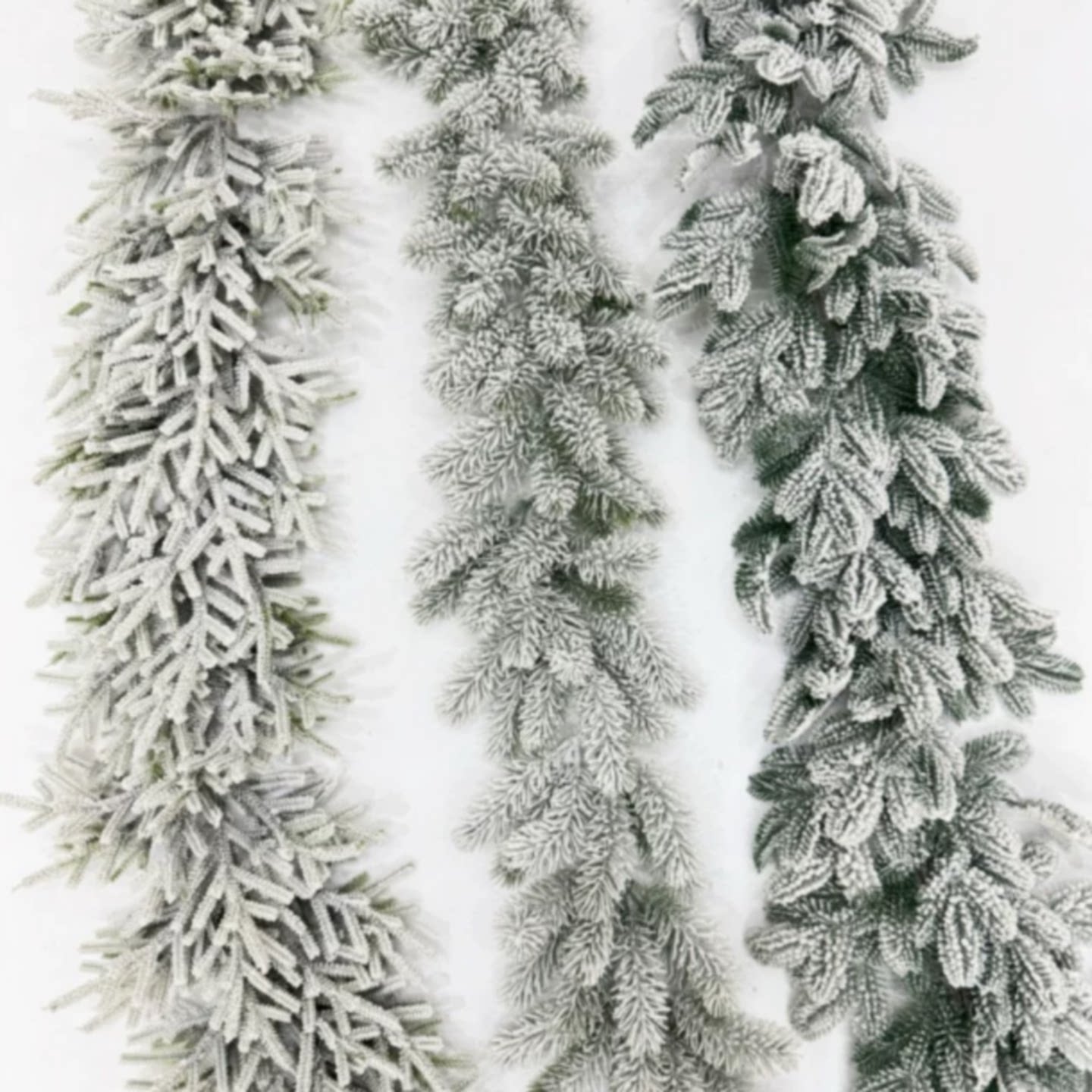 圣诞树藤条套餐橱窗落雪圣诞节场景布置装饰品挂件全PE叶植绒花环