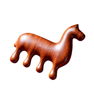 新款马年按摩梳礼盒生肖马本命年檀木梳子文创中国风礼物节日专用