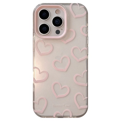 gray pink graffiti love magnetic clear case适用iphone 11 12 13 14 15 16 17 pro max