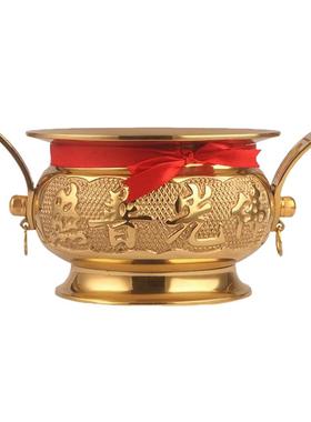 室内双耳供佛观音黄铜财神