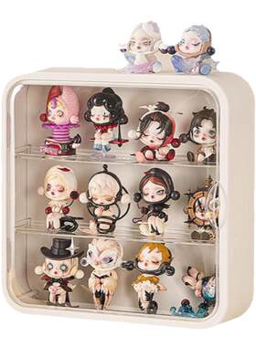 奶油风盲盒展示架收纳挂墙免打孔