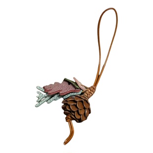 【头家】聚财松果头层牛皮手工包包挂件便捷车载挂饰