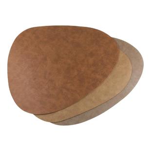 家用客厅圆形餐垫牛皮纹异形西餐垫样板房盘垫酒店会所摆台餐桌垫