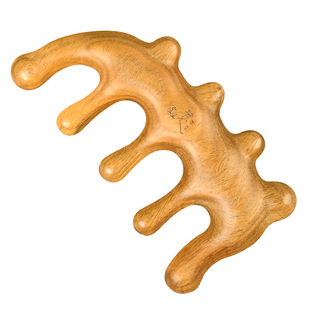 虞美人天然绿檀按摩梳木梳疏通头皮经络按摩梳头部檀木梳子女家用