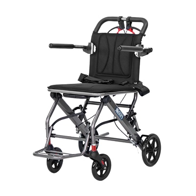 老人轮椅超轻便携折叠手推代步车