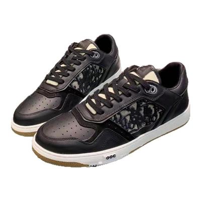 低帮真皮板鞋情侣款b27印花刺绣