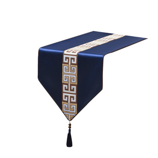 新中式桌旗中国风茶桌桌旗餐桌旗布电视柜盖布茶几桌旗布定制包邮