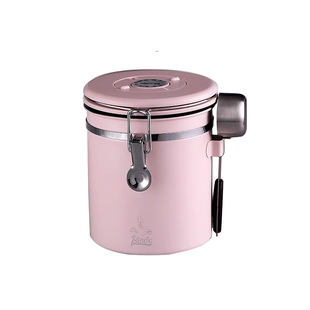 Bincoo咖啡豆密封罐咖啡粉不锈钢储存罐单向排气阀茶叶坚果储存罐