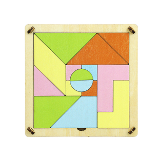 木质十五巧板小学生专用教具儿童智力拼图玩具科技小制作材料15块