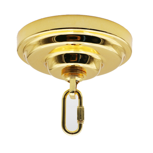 超大承重美式吊钟家用水晶灯具吊装吸顶挂板吊环铁底盘灯具配件