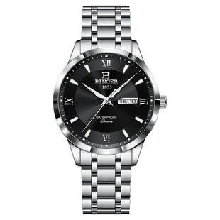 官方正品名牌手表男款双日历机械表防水夜光指针时尚石英男士手表