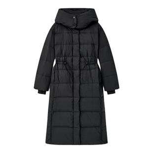 【白鹅绒】Laurel劳芮新款长款抽腰连帽羽绒服女LWL354L03100