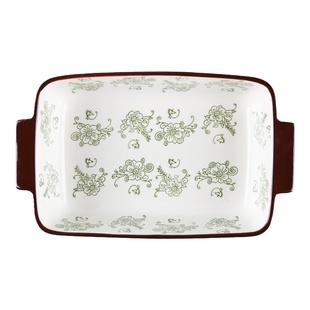 欧式双耳陶瓷盘餐具家用托盘烘焙烤碗家居大汤盘烤箱烤盘大号菜盘