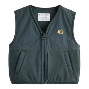 [山系户外]马克珍妮男女童拼接摇粒绒马甲春秋背心儿童上衣241156