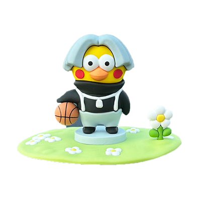 可爱小黑子汽车饰品车内弹簧公仔