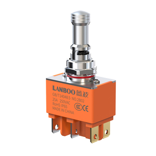 蓝波12NZ1大电流25A拉拔式钮子开关自锁3档2档金属大手柄拨动摇臂