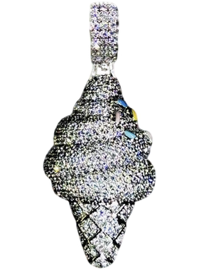 Mr.Bling满钻情侣珐琅冰激凌吊坠