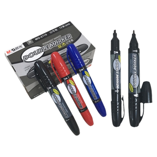 晨光双杰记号笔MG2110海报笔POP广告笔大双头油性笔光盘笔勾勒笔物流记号笔防水不易掉色大头笔快递物流用笔