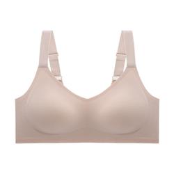 无痕内衣女夏季薄款大胸显小无钢圈聚拢背心防下垂运动大码文胸罩