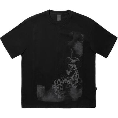 李宁男士宽松短袖文化衫