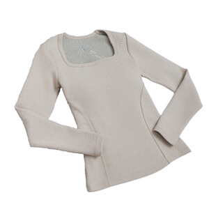 大U领发热保暖内衣女加厚隐形固定杯打底衫内搭无痕秋冬保暖背心